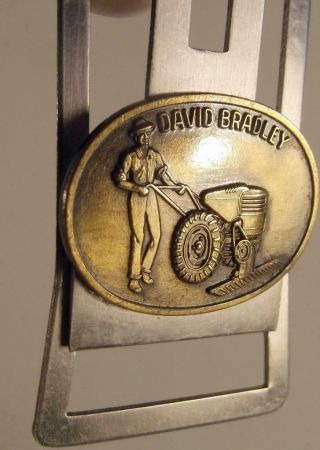 Vintage David Bradley 2 Tone Money Clip Featuring Walk Behind Tractor 3