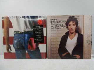 2 Lp Vinyl Records Bruce Springsteen Born In Usa & The Darkness Of Town