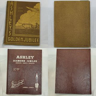 Vintage Ashley North Dakota Golden/diamond Jubilee Heritage Books - 1938/1963