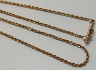 Vintage Solid 14k Yellow Gold Rope Chain 18 - 1/4 " Necklace - 4.  2 Grams,  Gorgeous
