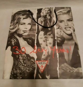 Guess Jeans Shopping Bag Featuring Anna Nicole Smith,  Marilyn Monroe And Others
