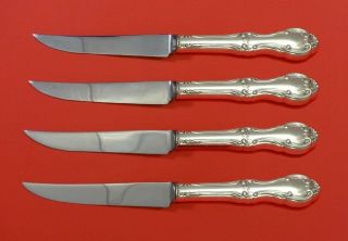 Joan Of Arc By International Sterling Silver Steak Knife Set 4pc Serated Custom