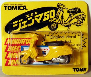Dte Carded Japan Tomy Tomica Pocket Cars No 49 Yel Suzuki Gemma 50 Scooter Niop