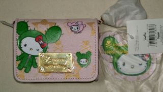Tokidoki X Hello Kitty Sandy Bi - Fold Pink Wallet W/accessories Sanrio 2008 Nwt