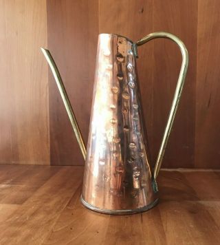 Vintage Copper Brass Indoor Orchid Watering Can 24 Oz.  Danish Design Mcm Stylish