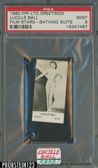 1960 Fpf Film Stars Bathing Suits Lucille Ball Psa 9 1/2 None Higher