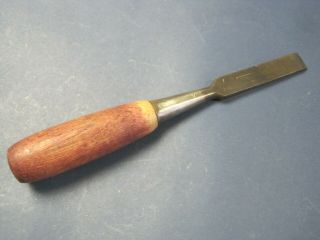 Antique P.  S.  & W.  Co.  No 1 Extra Timber Framing Wood Chisel W Wood Handle 3/4 "