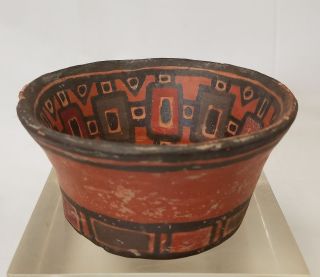 Pre - Columbian Painted Nazca Pottery Pot Vessel