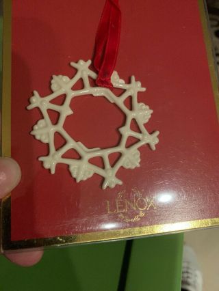 Lenox Charms Snowflake Gift Tag Picture Frame Ornament Porcelain Christmas