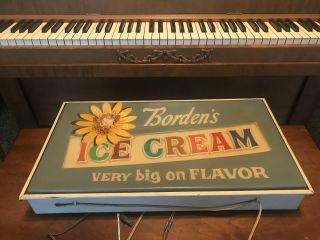 Rare Vintage Borden’s Ice Cream Advertising Lighted Sign “elsie”