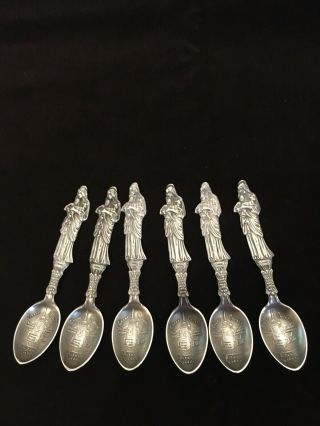 Rare Sterling Silver Christmas Souvenir Spoons /greek Orthodox Church Sitka Al