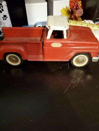 Vintage Tonka Red Ford Stepside Pickup Truck Steel Toy 12 1/2 " Long