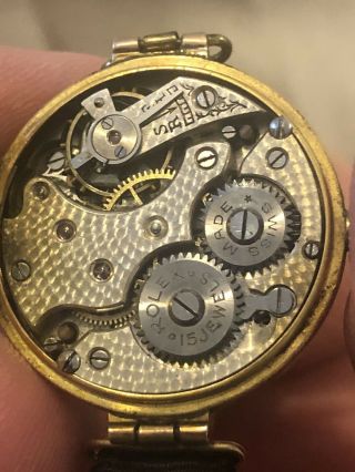 Vintage 9ct Solid Gold Ladies Rolex Watch C1930s