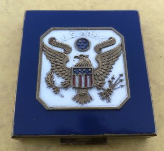 Ww2 Wwii Us Army Red White Blue Wac Compact Intact