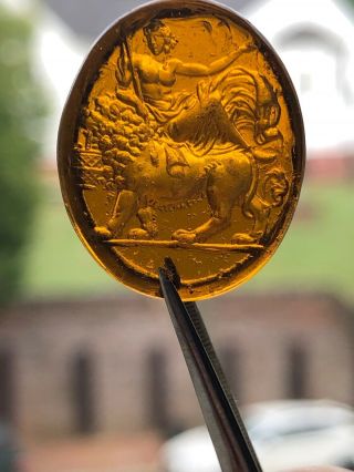 Intaglio Cameo Venetian Seal Tassie Grand Tour Roman Glass Gods Lion Zeus