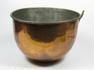 Vtg Duparquet Copper Bowl Cauldron Candy Huge Collector Item Pot Pan