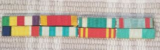 Japanese Officer 8 Order & Medal Ribbon Bar Aluminum Pinback