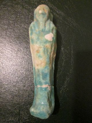 Late Period Ancient Egyptian Ushabti - Faience - With Ownership History