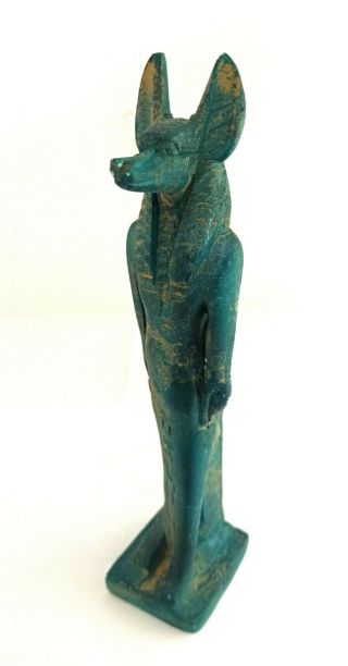 Egyptian Anubis God Ornament Hieroglyphic Statue Figurine Ancient Egypt Jackal