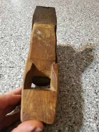 Vintage Antique Wood Hand Plane Old Auburn Tool Co NY Late 1800 ' s curved bottom 2