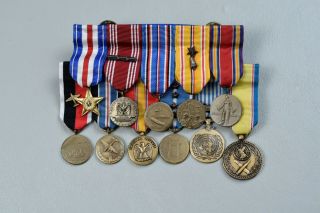 Wwii/korean War U.  S.  Miniature 11 - Medal Bar