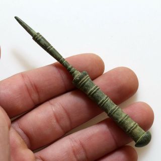 Extremely Rare Roman Bronze Stylus Pen Circa 100 - 400 Ad - Intact