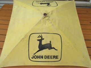 Vintage John Deere Canvas Umbrella For Tractor.  Complete With Frame