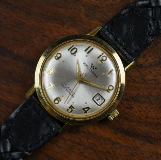 Vintage Waltham Automatic 17 Jewel Date Gold Plated Men 