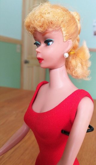 Vintage Mattel Barbie Ponytail Braided Blonde Swimsuit 5 or Later 3