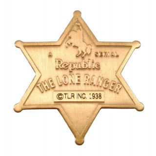 1938 Republic Serial Lone Ranger Badge Pin 146551