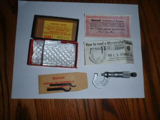 Vtg The L.  S.  Starrett Co Micrometer Caliper No 232