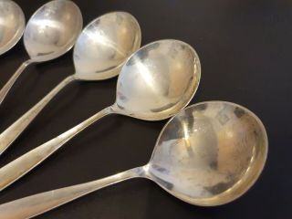 A set of 6 Georg Jensen 925S Sterling Silver Cypress Pattern Ice Cream Spoons 3