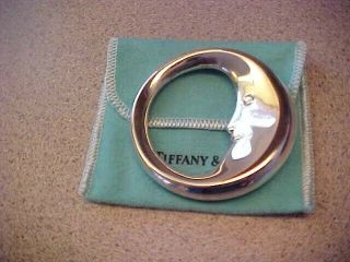 Tiffany & Co.  Sterling Silver Baby Rattle W/tiffany Pouch - Man In The Moon