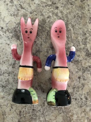 Vintage Fork And Spoon Salt And Pepper Shakers