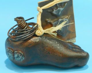 Jan Barboglio Baby Foot Sculpture Cast Iron Paperweight / Baby Gift