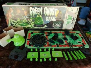 Vintage Transogram Green Ghost Glow In The Dark Mystery Board Game Incomplete