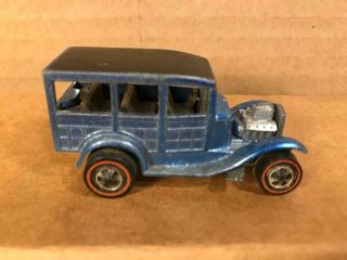 Ice Blue Woody Redline Hot Wheels Car Vintage Diecast Mattel Old