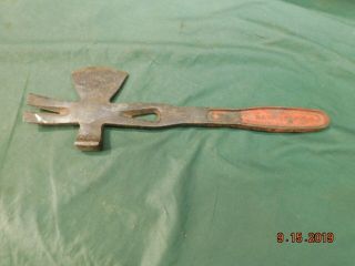 Vintage Hand Crate / Box Axe Hatchet Stamped GREENFIELD Edge Antique Tool 2