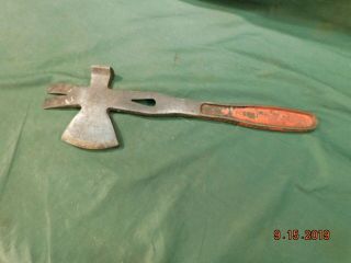 Vintage Hand Crate / Box Axe Hatchet Stamped GREENFIELD Edge Antique Tool 3