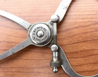 E.  &T.  Mfr.  Co.  Double Calipers Vintage Machine Tool Pat.  Pend. 2