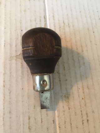 Vintage Stubby Wood Handle Flat Head Screwdriver 2” Long 3