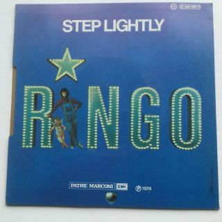 Beatles Ringo Starr French Apple Single " Step Lightly " Nr Sleeve And Vinyl