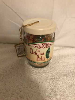 1997 Roman,  Inc The Christmas Pickle Ornament In A Jar