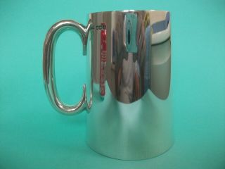 Medium Size,  Solid Silver Beer Tankard / Mug,  Sheffield 1928,  290 Grams
