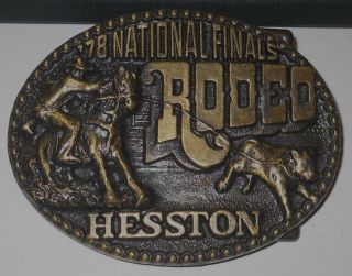 Vintage 1978 Hesston National Finals Rodeo Belt Buckle Limited Edition