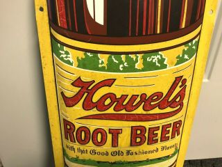 Vintage Howel ' s Root Beer Embossed Metal Soda Bottle Sign AAA Sign,  Coitsville 2