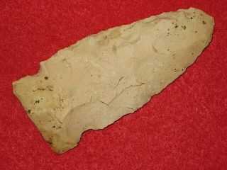 Authentic Native American Artifact Arrowhead Illinois Notched Blade S13