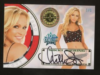 2012 Benchwarmer Ice Blue Foil 40th National Nikki Ziering Auto 1/1