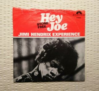Jimi Hendrix Experience " Hey Joe / Stone " Rare Swedish,  Pic Sleeve (1967)