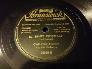78 Rpm - Cab Calloway And His Orchestra On Brunswick 80018 (rec.  1930)